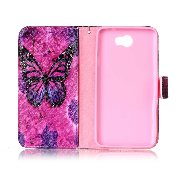 Wallet Leather Stand Case for Huawei Y5II/Y5 II/Honor 5 - Butterfly Pattern-3