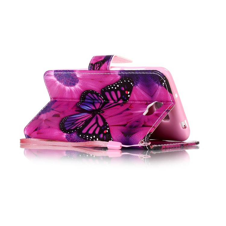 Wallet Leather Stand Case for Huawei Y5II/Y5 II/Honor 5 - Butterfly Pattern-4