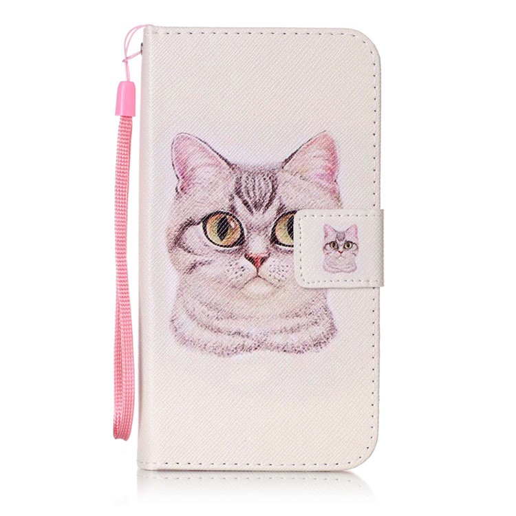 Wallet Leather Stand Case for Huawei Y6 Pro / Enjoy 5 - Lovely Cat-1