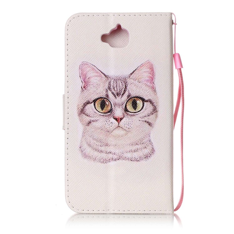 Wallet Leather Stand Case for Huawei Y6 Pro / Enjoy 5 - Lovely Cat-2