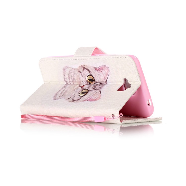 Wallet Leather Stand Case for Huawei Y6 Pro / Enjoy 5 - Lovely Cat-4