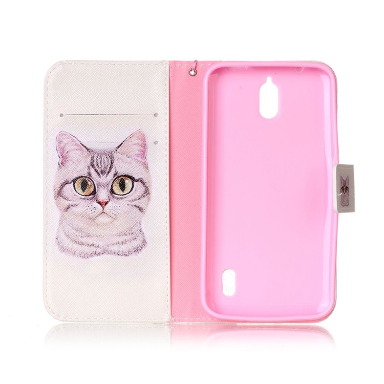Wallet Leather Stand Case for Huawei Y625 - Lovely Cat-3