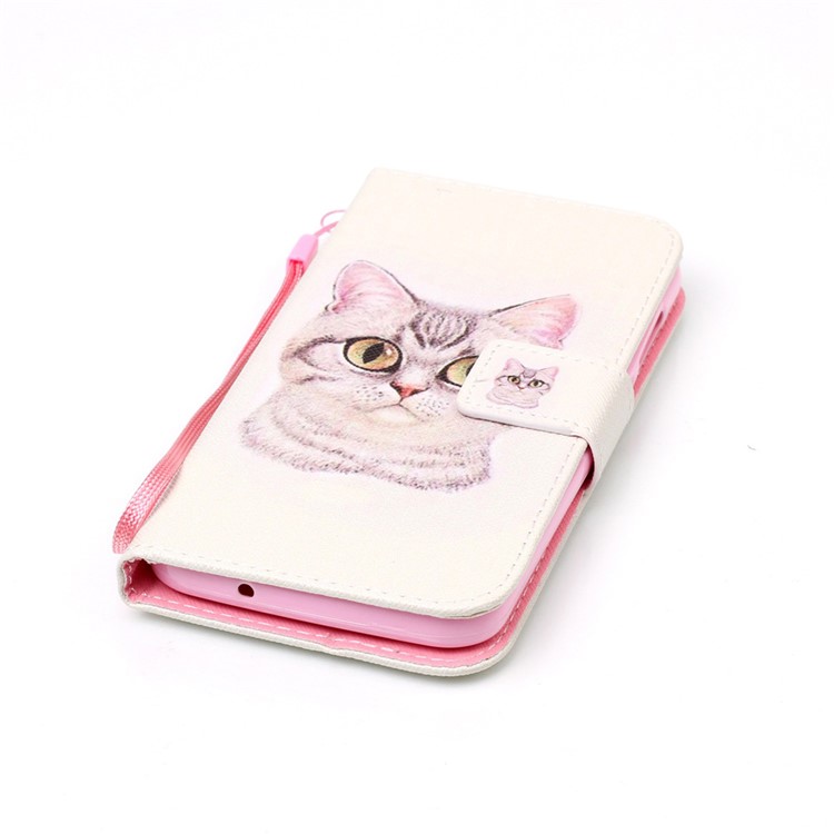 Wallet Leather Stand Case for Huawei Y625 - Lovely Cat-5