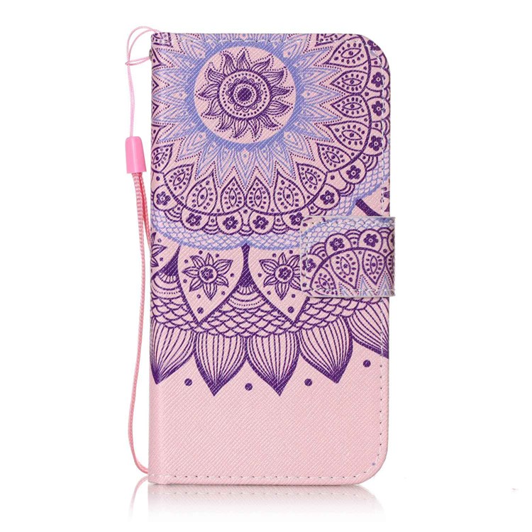 For Huawei nova Patterned Leather Wallet Case with Strap - Bohemian Pattern-1