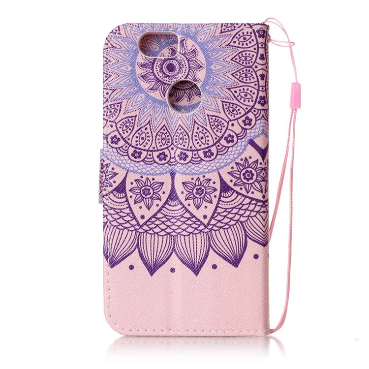 For Huawei nova Patterned Leather Wallet Case with Strap - Bohemian Pattern-2