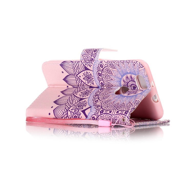 For Huawei nova Patterned Leather Wallet Case with Strap - Bohemian Pattern-4