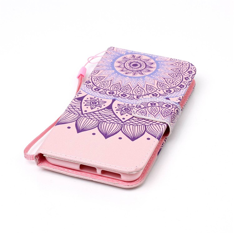 For Huawei nova Patterned Leather Wallet Case with Strap - Bohemian Pattern-5