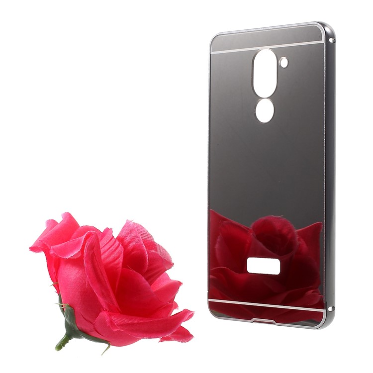 Metal Bumper Slide-on Plating PC Cell Phone Case for Huawei Honor 6x (2016) - Black-2