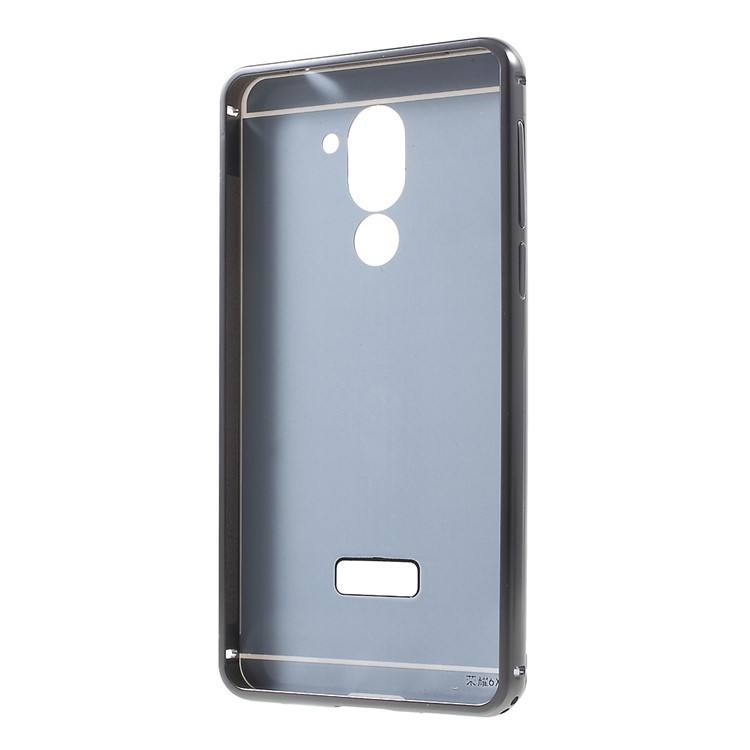 Metal Bumper Slide-on Plating PC Cell Phone Case for Huawei Honor 6x (2016) - Black-3