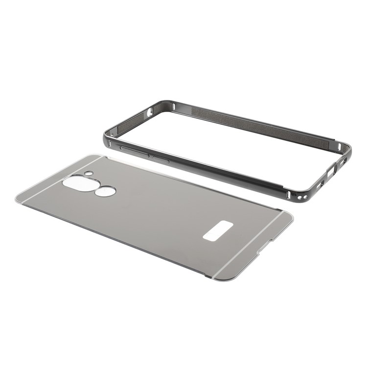 Metal Bumper Slide-on Plating PC Cell Phone Case for Huawei Honor 6x (2016) - Black-4