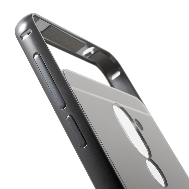 Metal Bumper Slide-on Plating PC Cell Phone Case for Huawei Honor 6x (2016) - Black-7