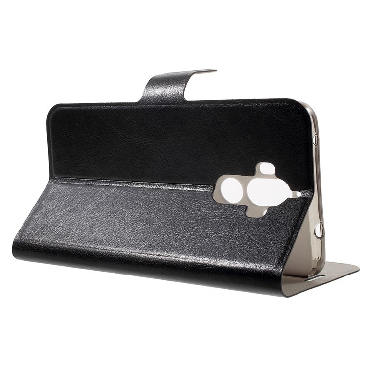 Crazy Horse Texture Leather Card Holder Phone Case for Huawei Mate 9 - Black-3