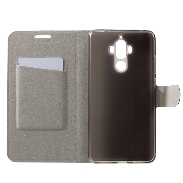 Crazy Horse Texture Leather Card Holder Phone Case for Huawei Mate 9 - Black-4