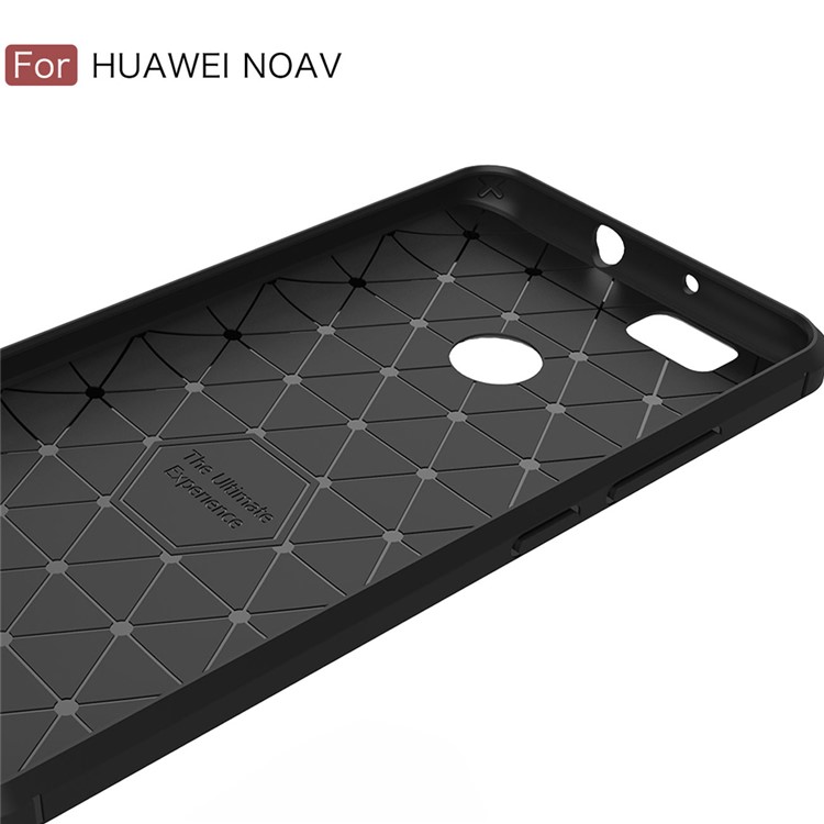 Carbon Fiber Brushed TPU Back Phone Case for Huawei nova - Black-5