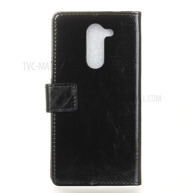 Crazy Horse Leather Wallet Mobile Case for Huawei Honor 6x (2016) - Black-2