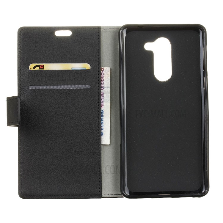 Wallet Leather Stand Case for Huawei Honor 6x (2016) - Black-3