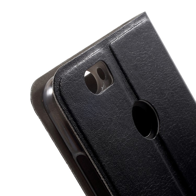 For Huawei nova Crazy Horse Built-in Steel Sheet Leather Case with Stand - Black-6