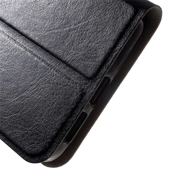 For Huawei nova Crazy Horse Built-in Steel Sheet Leather Case with Stand - Black-7