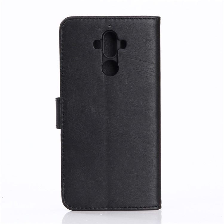 For Huawei Mate 9 Stand Wallet Leather Case Retro Crazy Horse Style - Black-2