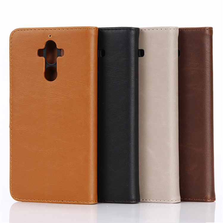 For Huawei Mate 9 Stand Wallet Leather Case Retro Crazy Horse Style - Black-6
