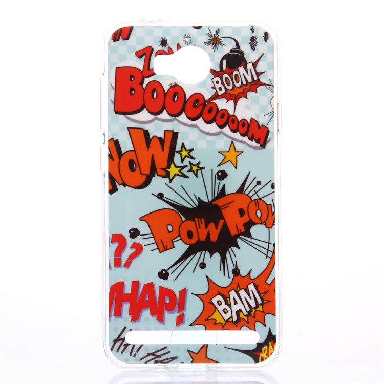 Pattern Printing IMD TPU Phone Case for Huawei Y3 II / Y3II - Boom Pow Bam Pattern-1