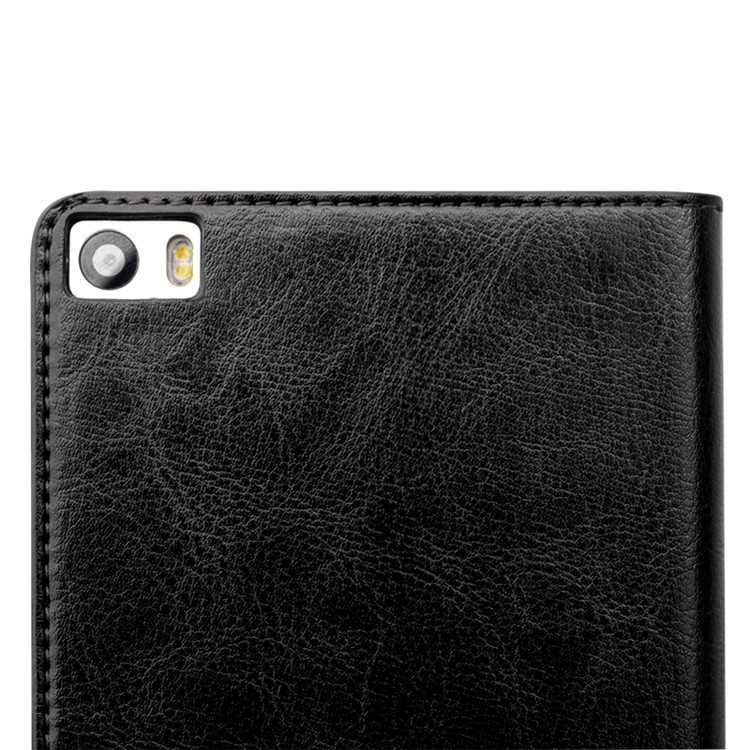 QIALINO Classic Wallet Genuine Cowhide Leather Case for Huawei Ascend P8 Max - Black-3