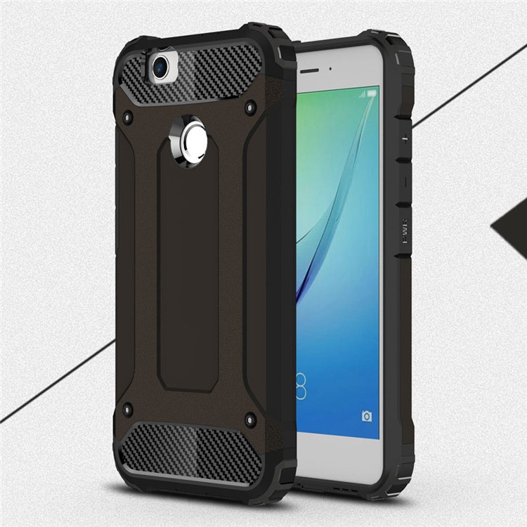 Armor Guard Hybrid Plastic + TPU Shell Case Cover for Huawei Nova - Black-1