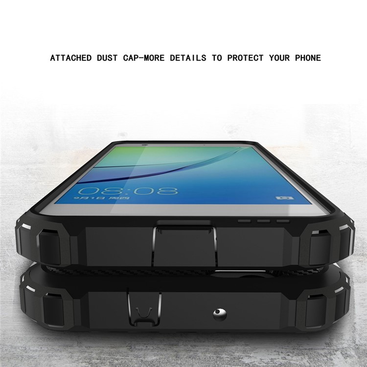 Armor Guard Hybrid Plastic + TPU Shell Case Cover for Huawei Nova - Black-2