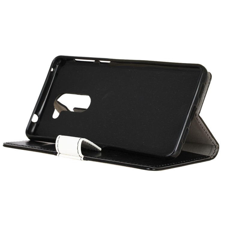 Contrast Color Crazy Horse Leather Wallet Case for Huawei Honor 6x (2016) - Black-4