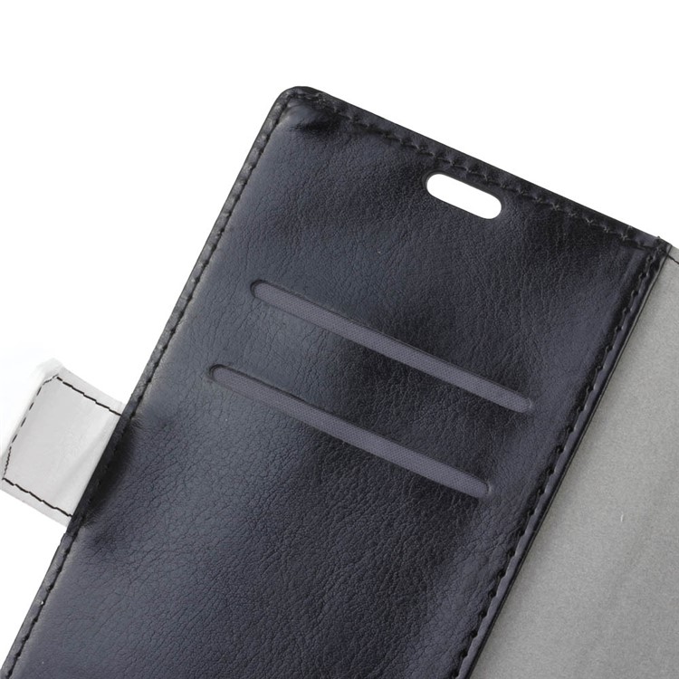 Contrast Color Crazy Horse Leather Wallet Case for Huawei Honor 6x (2016) - Black-6