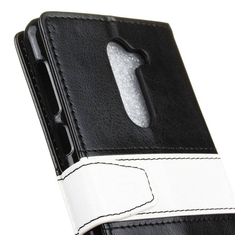 Contrast Color Crazy Horse Leather Wallet Case for Huawei Honor 6x (2016) - Black-7