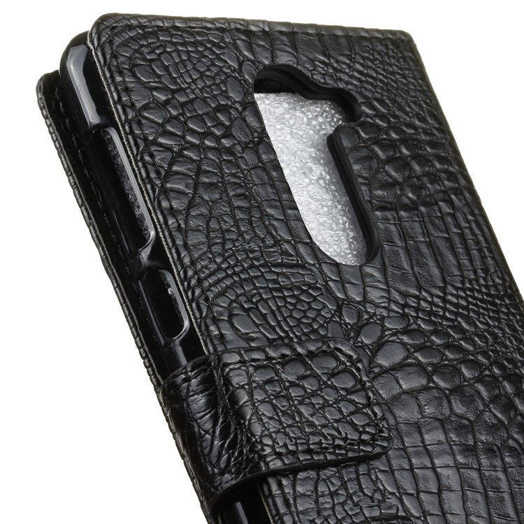 Crocodile Texture Leather Wallet Stand Case for Huawei Honor 6x (2016) - Black-3
