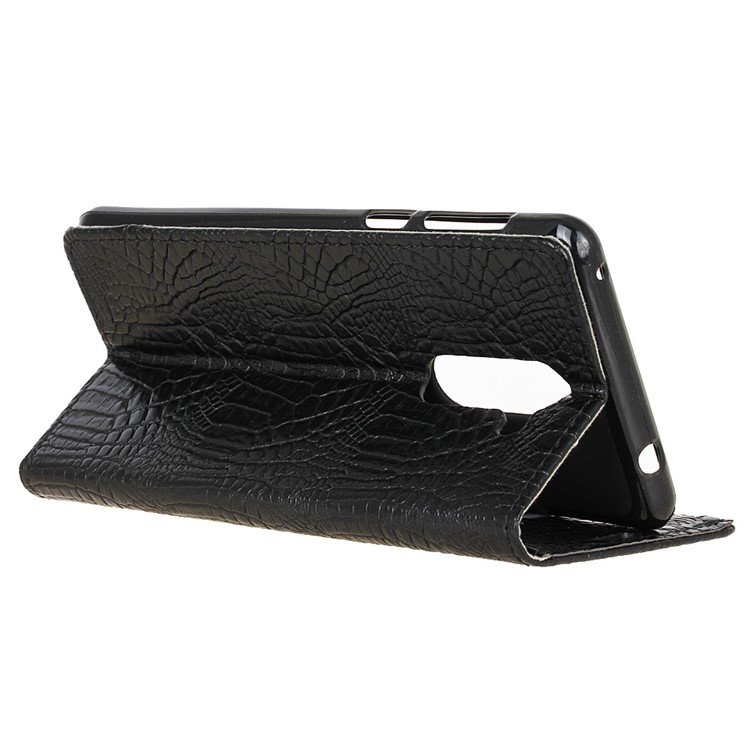 Crocodile Texture Leather Wallet Stand Case for Huawei Honor 6x (2016) - Black-6