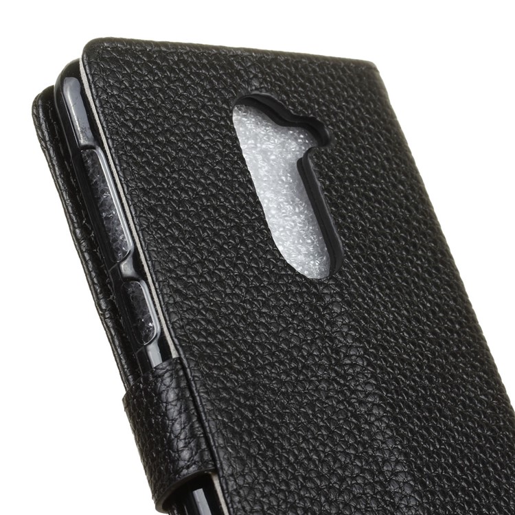 Litchi Texture Genuine Leather Case Wallet for Huawei Honor 6x (2016) - Black-3