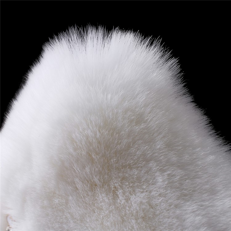 Fluffy Rabbit Fur Diamante PC TPU Phone Cover for Huawei P9 Lite / G9 Lite - White-7