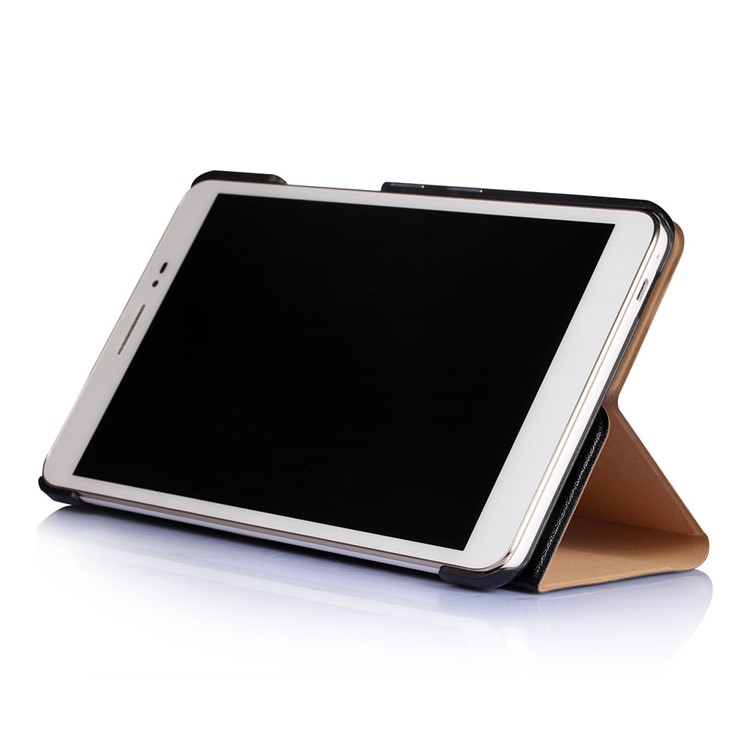 Sand-like Texture Leather Smart Case for Huawei Honor Pad 2 8.0 Inch with Stand - Black-7