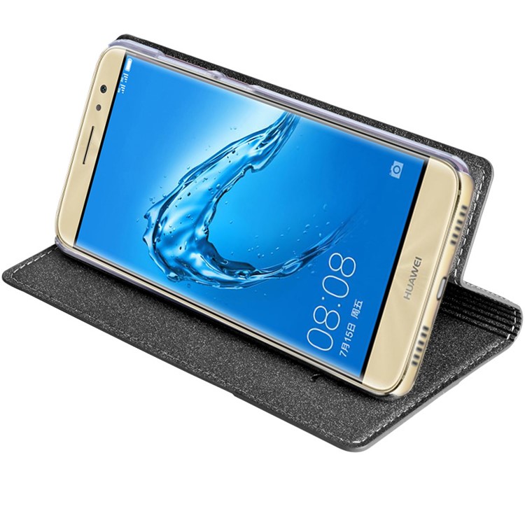 TSCASE Auto-absorbed Leather Case for Huawei Honor 5c / GT3 Sand-like Texture - Grey-4