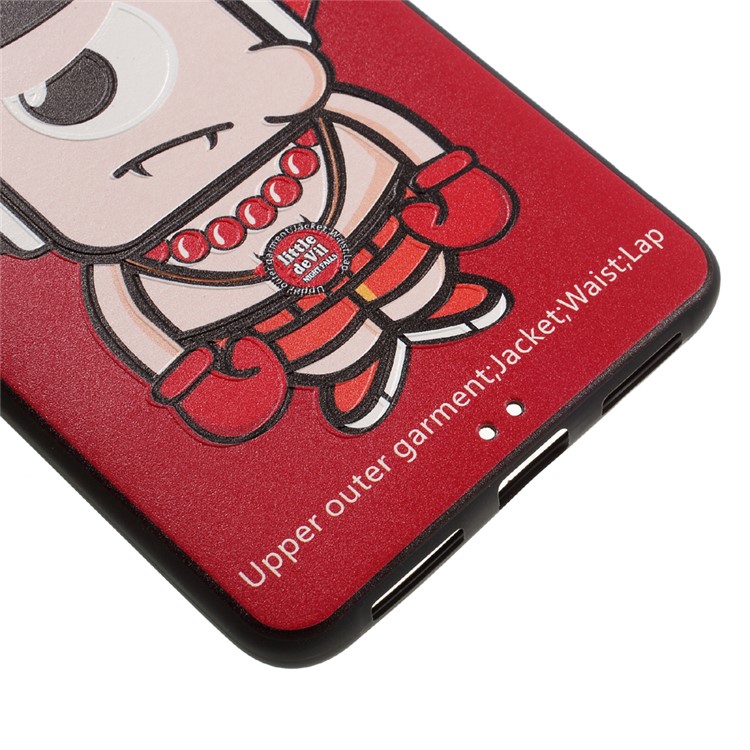 Embossed Pattern TPU Mobile Phone Case for Huawei Mate 9 - Little Devil Night Falls-5