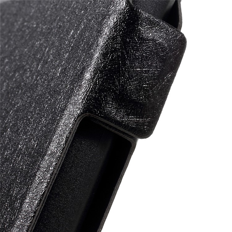 Silk Texture Dual View Window Leather Stand Case for Huawei Mate 9 - Black-9