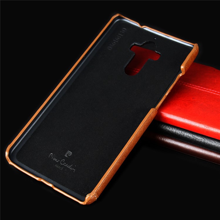 PIERRE CARDIN for Huawei Mate 9 Genuine Leather Coated Hard Mobile Case - Brown-13