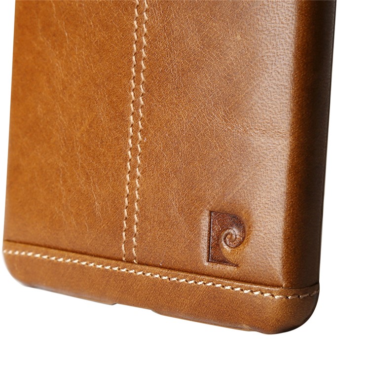 PIERRE CARDIN for Huawei Mate 9 Genuine Leather Coated Hard Mobile Case - Brown-7