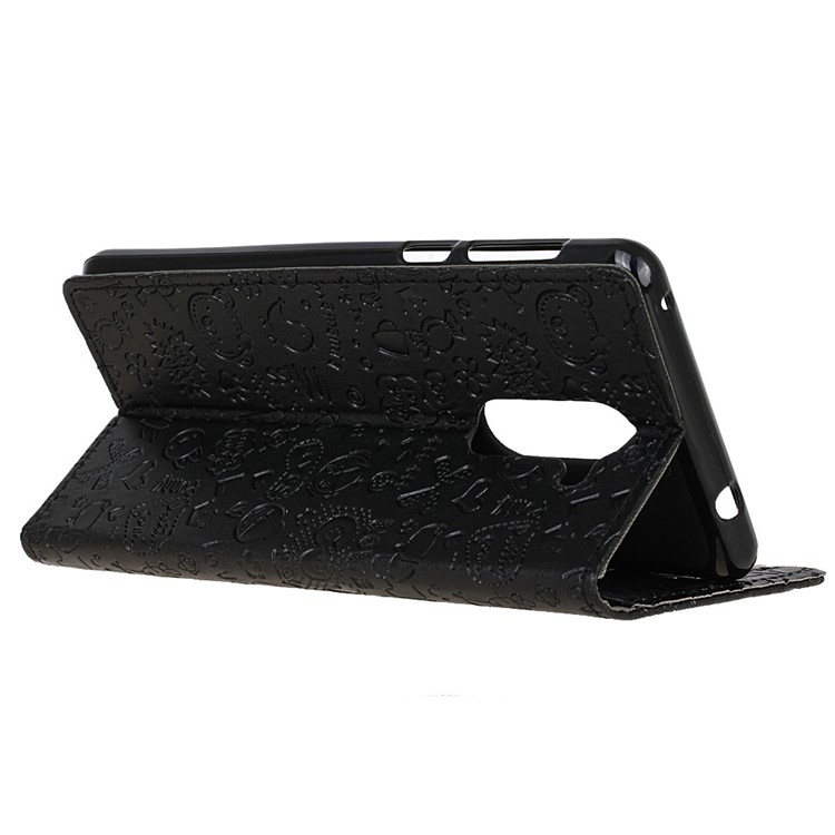 Cartoon Graffiti Wallet Leather Phone Case for Huawei Mate 9 Lite - Black-5