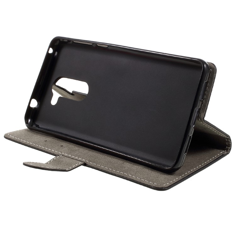 Faux Leather Wallet Cell Phone Case for Huawei Mate 9 Lite/GR5 2017 - Black-4