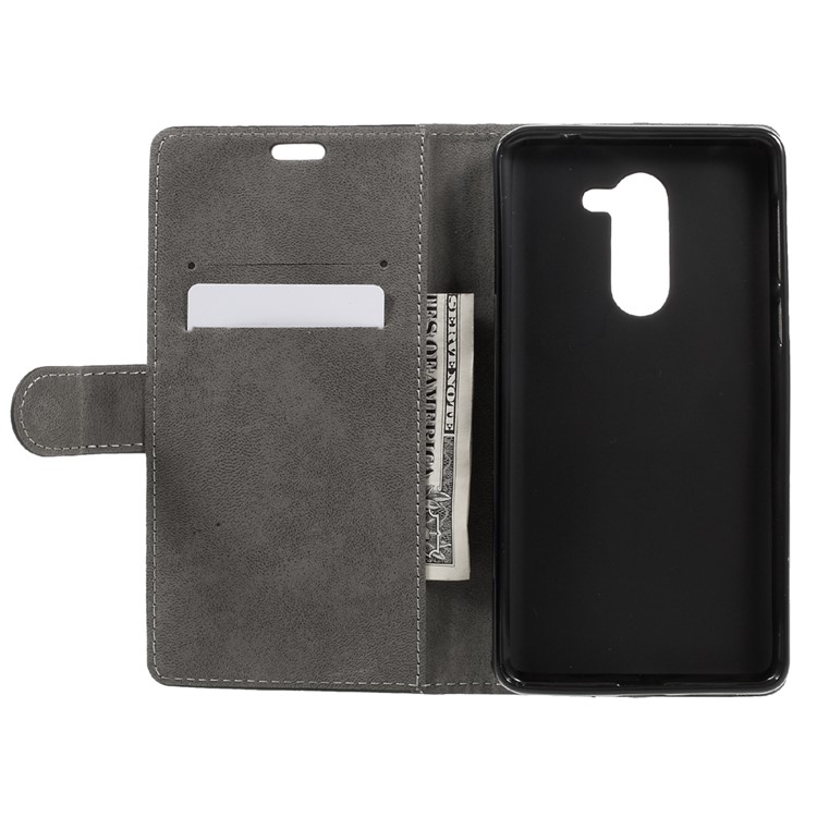 Faux Leather Wallet Cell Phone Case for Huawei Mate 9 Lite/GR5 2017 - Black-6