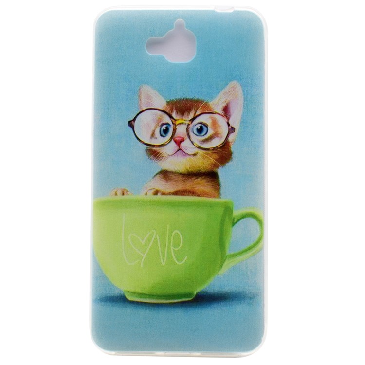 Pattern Printing TPU Case for Huawei Y6 Pro / Enjoy 5 - Lovely Cat-1