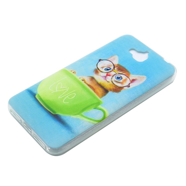 Pattern Printing TPU Case for Huawei Y6 Pro / Enjoy 5 - Lovely Cat-2