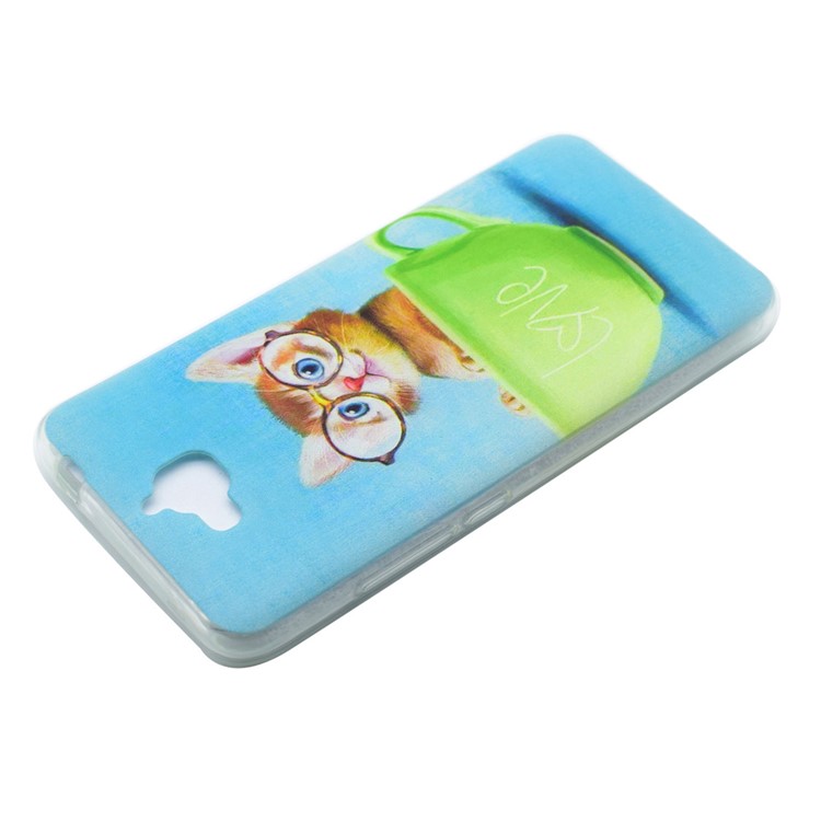 Pattern Printing TPU Case for Huawei Y6 Pro / Enjoy 5 - Lovely Cat-3