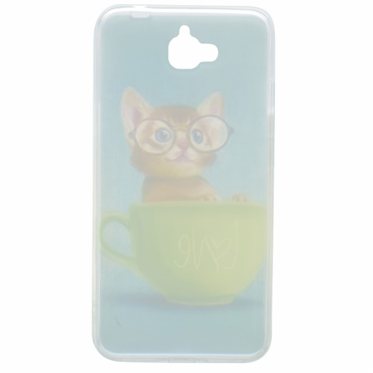 Pattern Printing TPU Case for Huawei Y6 Pro / Enjoy 5 - Lovely Cat-4