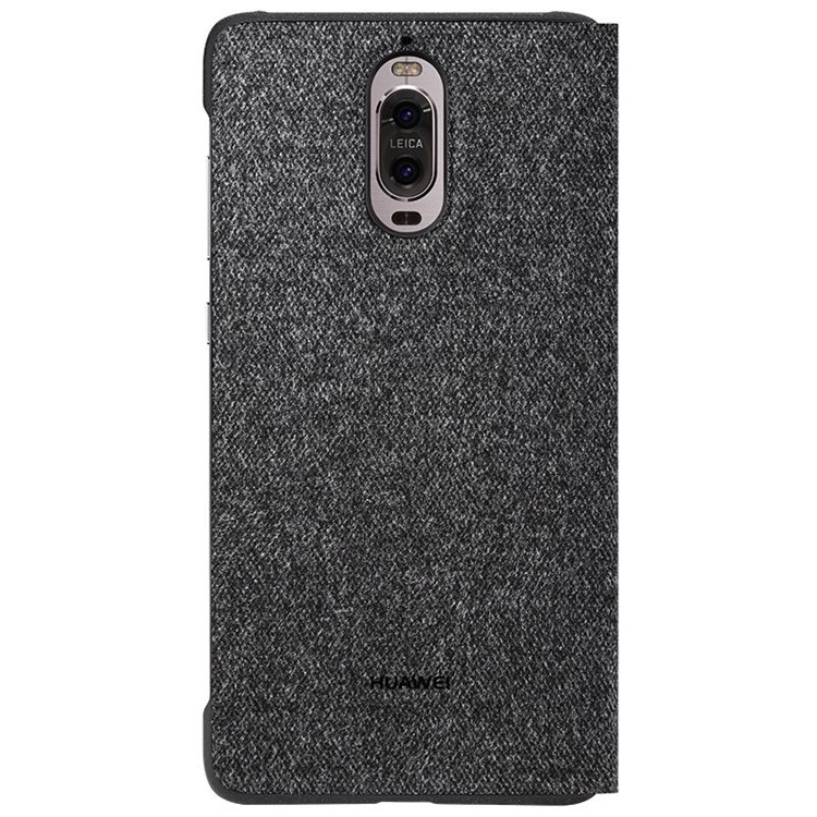 HUAWEI Smart View Window Cloth Skin Folio Phone Case for Huawei Mate 9 Pro / Mate 9 Porsche Design - Dark Grey-3