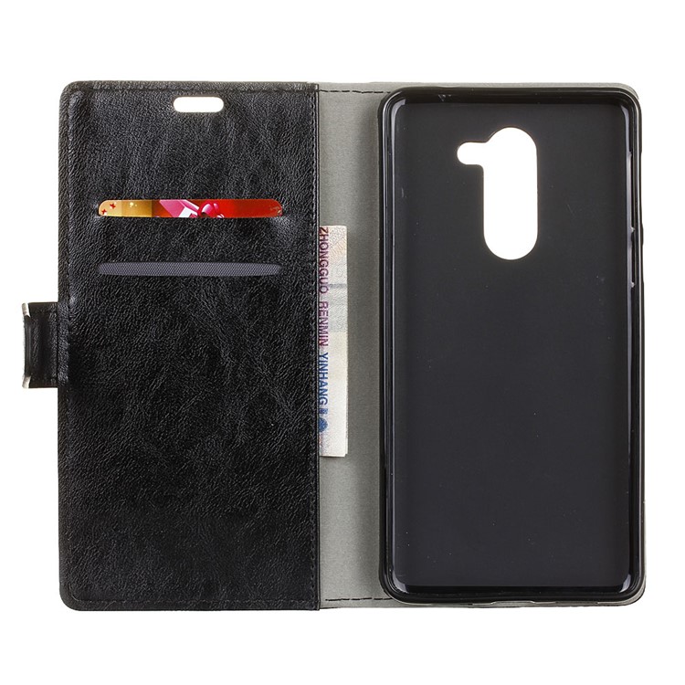 Crazy Horse Leather Wallet Case for Huawei Mate 9 Lite / Honor 6x (2016) - Black-3